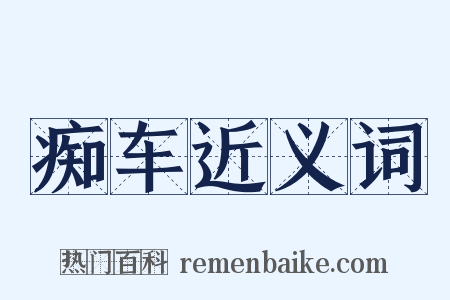 痴车近义词是什么意思的图片